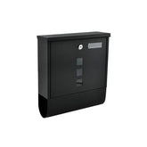 Cutie postala cu suport pentru ziare 2 chei de exterior 33x30x8.5 cm metal negru